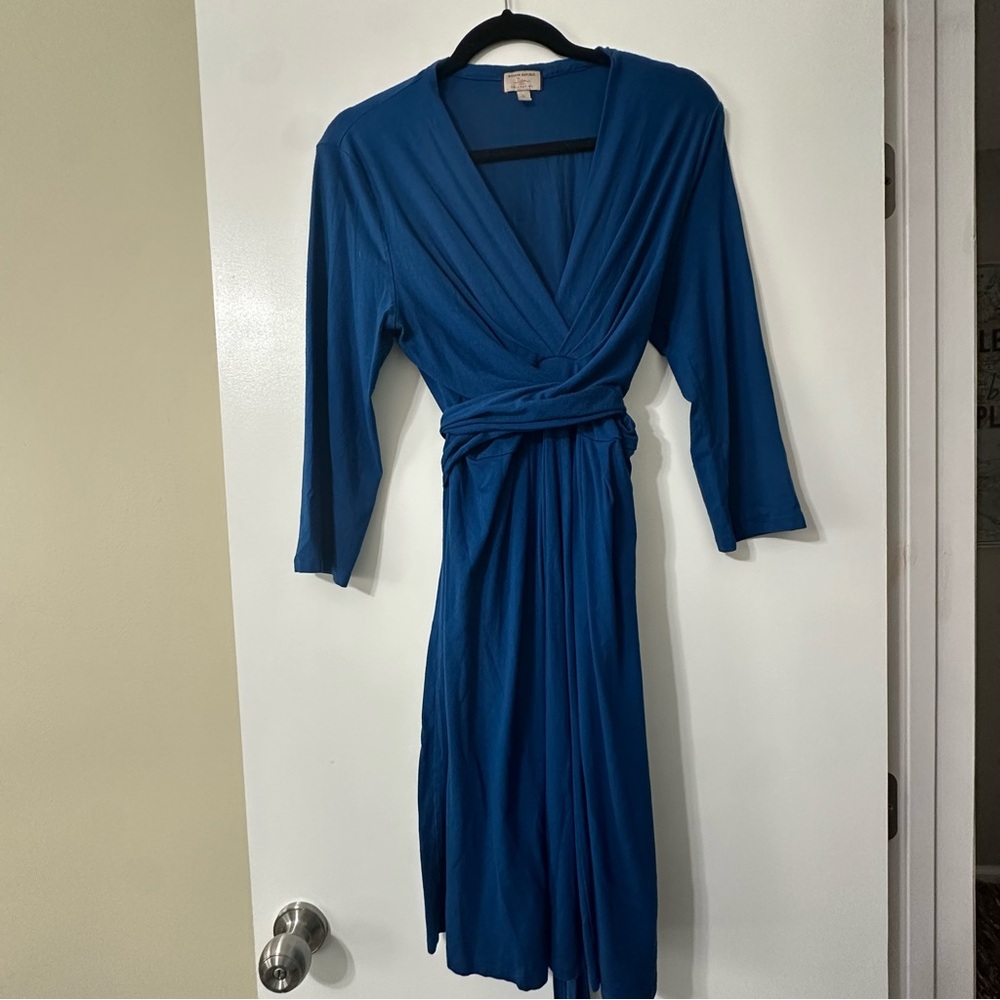 Banana Republic x Issa London Blue Wrap Dress Size L